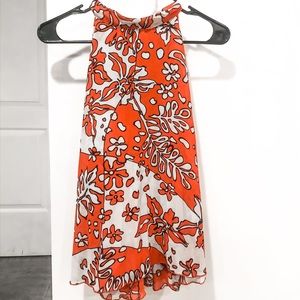 High Neck Floral Blouse